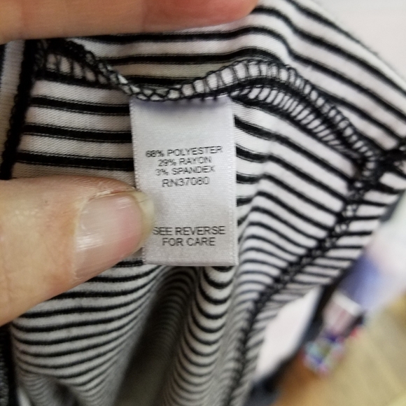 C est 1946 Black White Striped Tie Sleeve - Picture 5 of 7